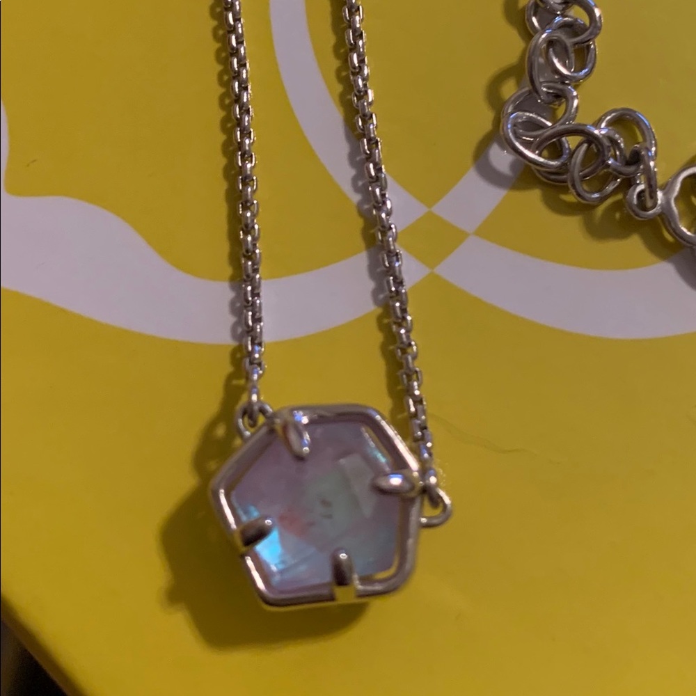 KS Amethyst Dichroic Silver Jaxon Necklace